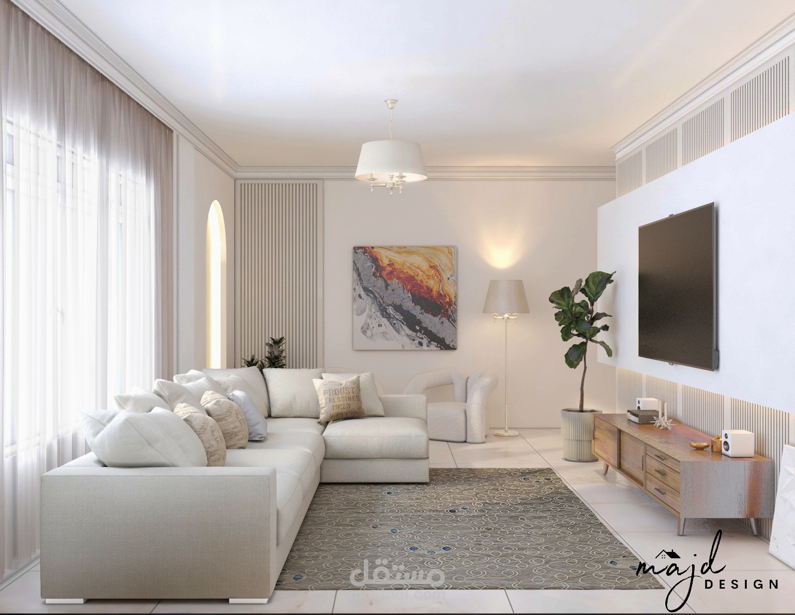 تصميم صالة معيشة