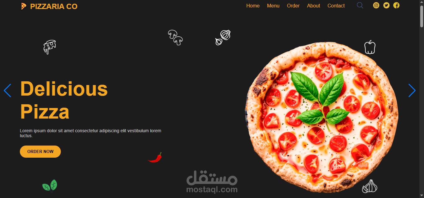 Pizza Delivery Website