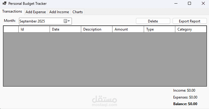 personal finance expense tracker