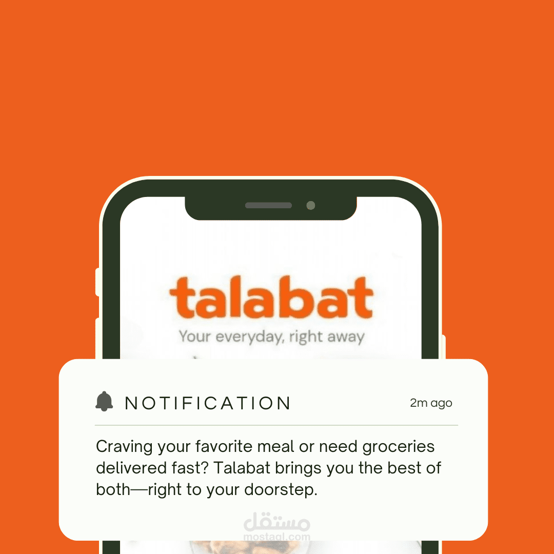 talabat app mockup