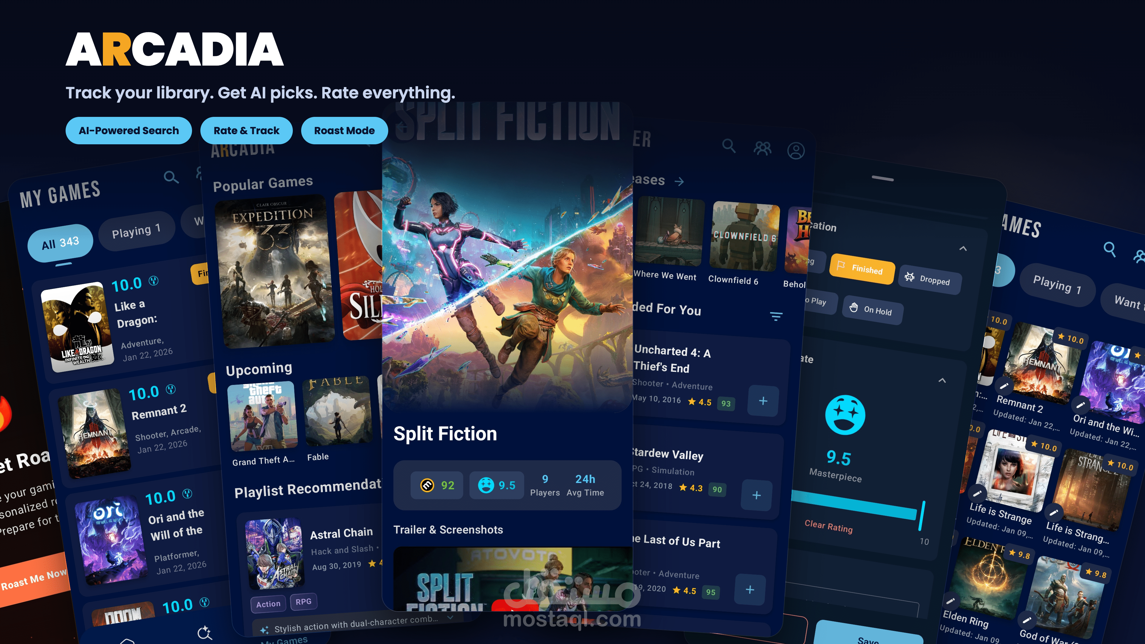 Arcadia — منصة ألعاب اجتماعية بالذكاء الاصطناعي (Google Play)