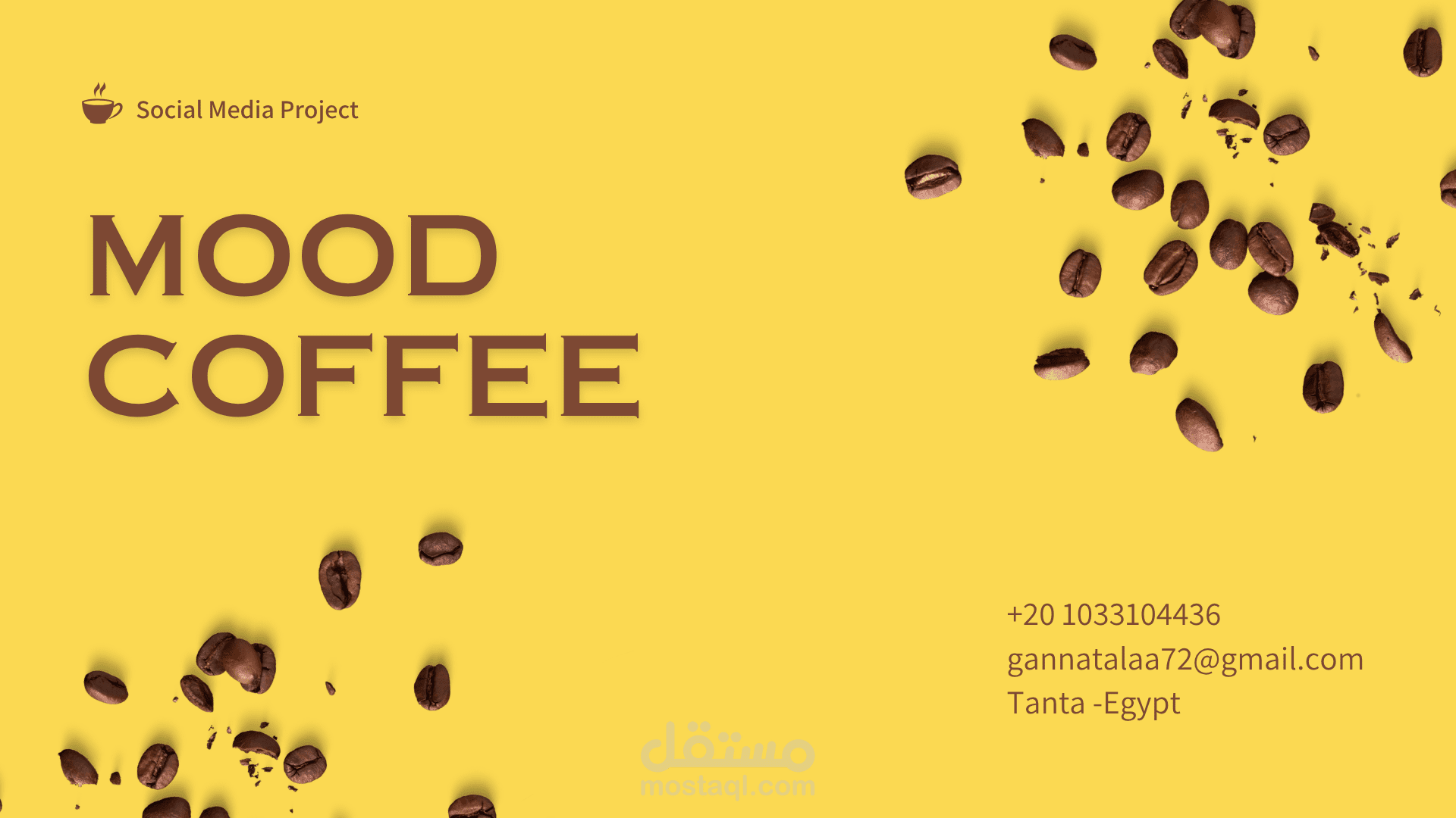 اعلان سوشيال ميديا ل كافيه MOOD CAFFEE