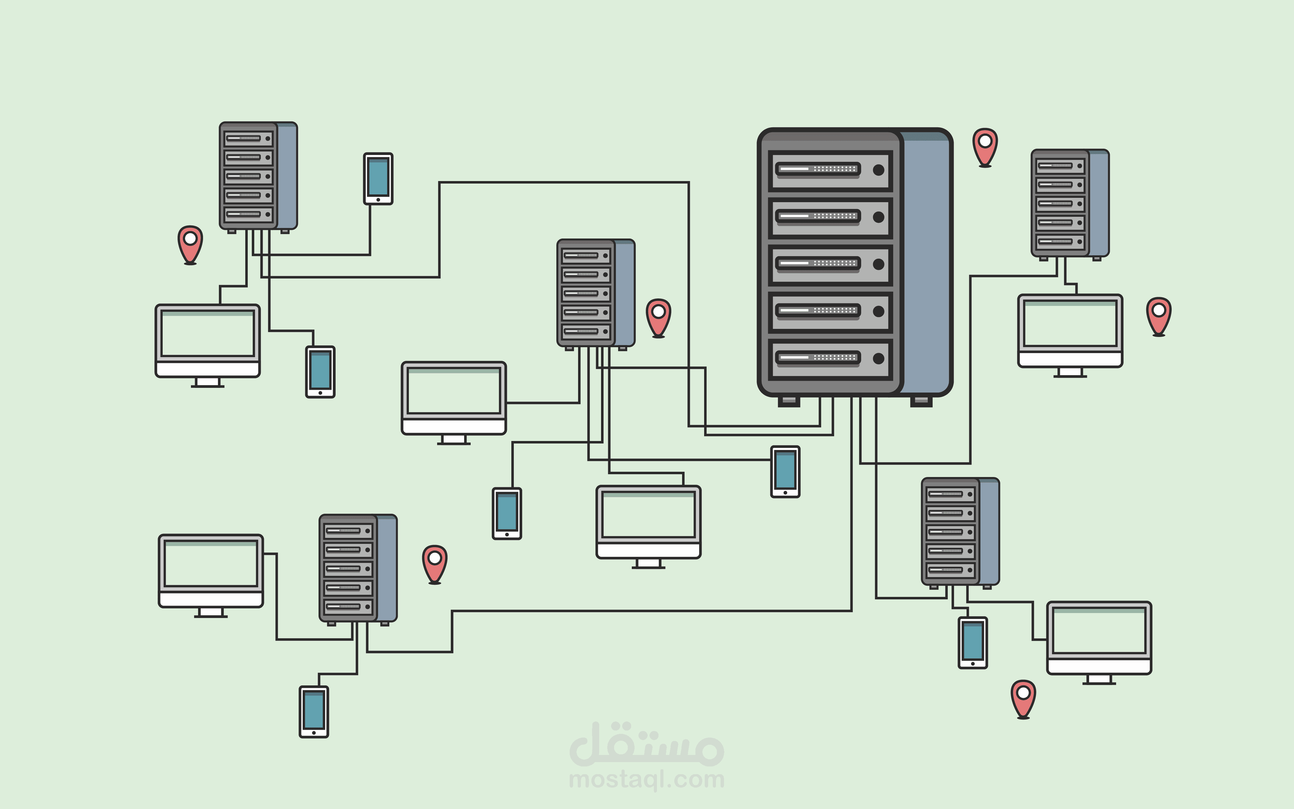 تصميم وتنفيذ بنية تحتية لشبكة شركة صغيرة (LAN/WLAN)