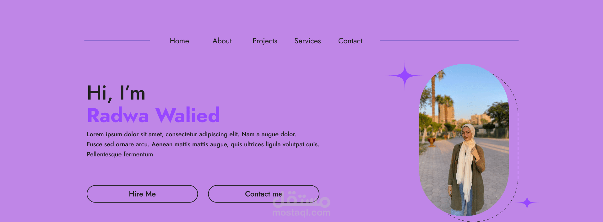 Landing page-صفحة هبوط للبورتفوليو