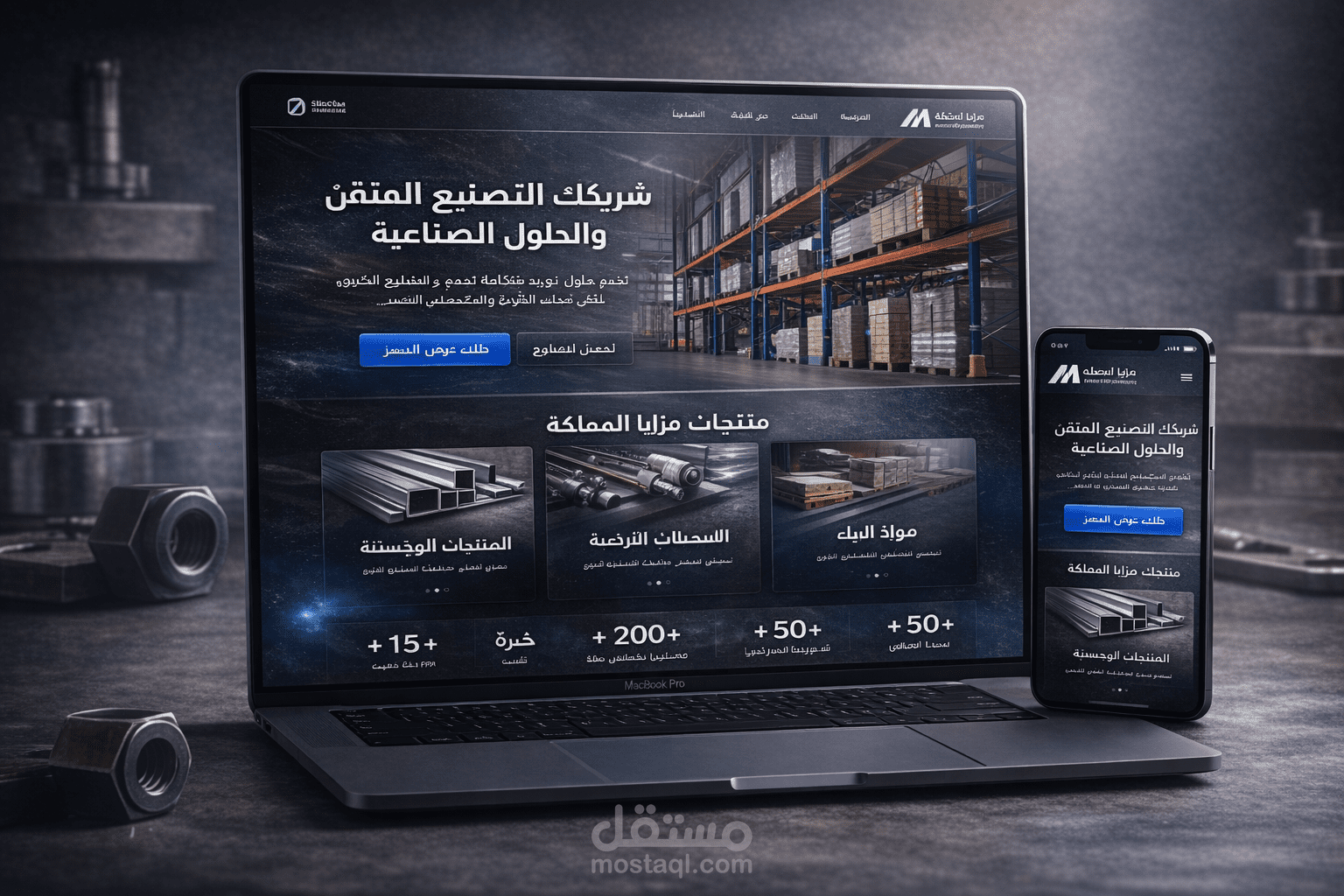 تصميم موقع شركة صناعية B2B يركز على عرض المنتجات وتحسين التحويل