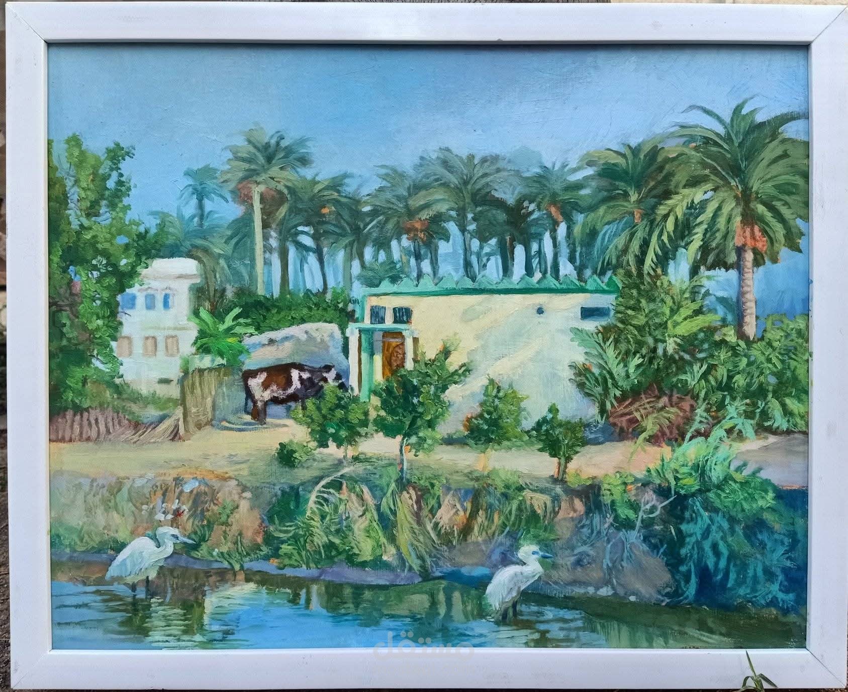 منظر طبيعي بالالوان الزيتية