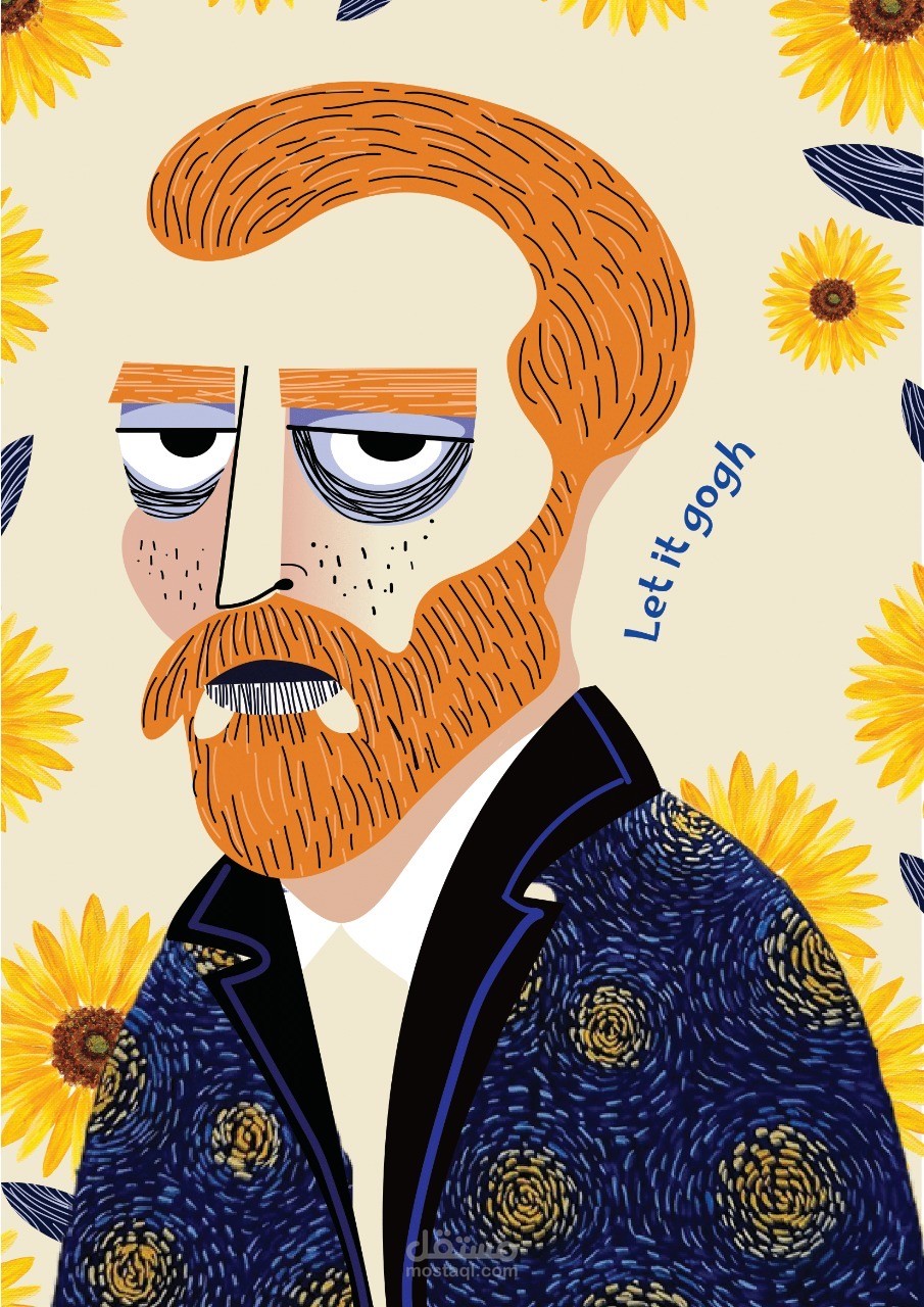 بوستر رسم رقمي ل فان جوخ