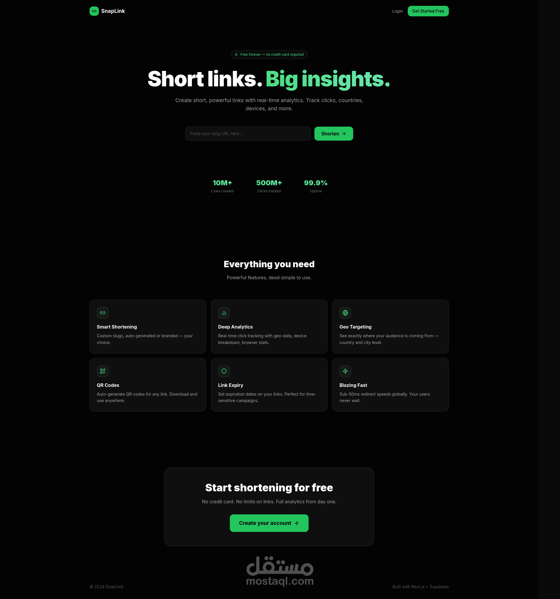 SnapLink — Smart URL Shortener SaaS