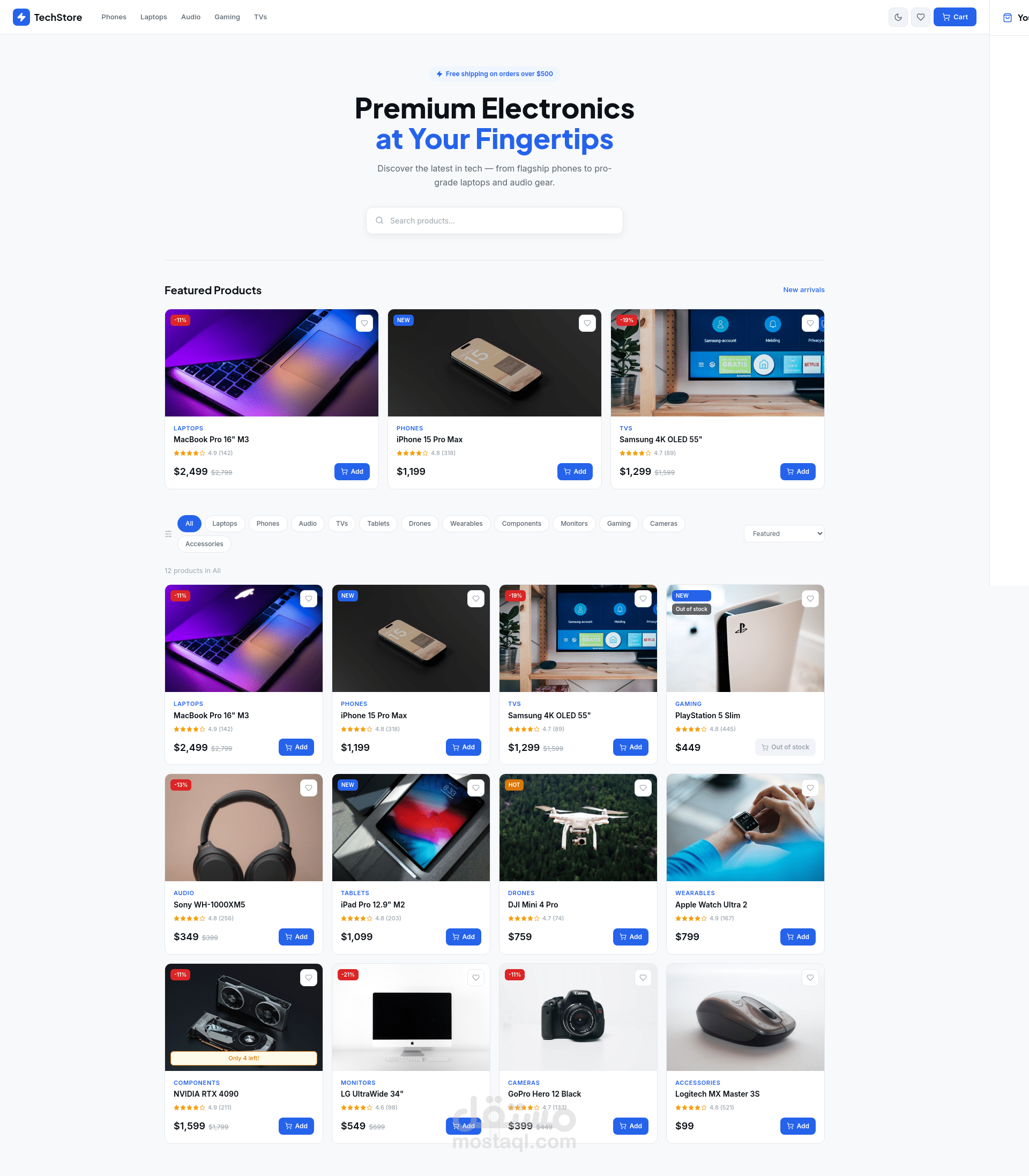 TechStore — Premium Electronics E-Commerce