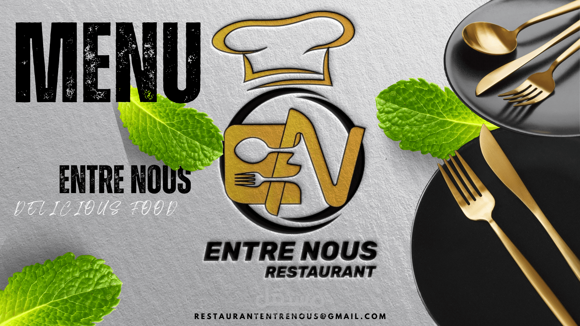 تصميم إحترافي لمطعم "Entre Nous Restaurant"