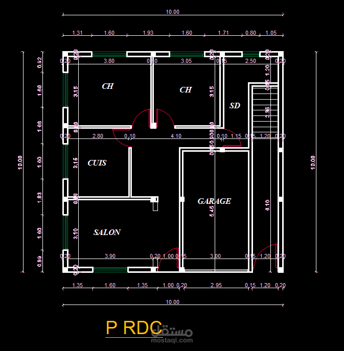 تصميم فيلا سكنية باستخدام AutoCAD – مخطط معماري احترافي
