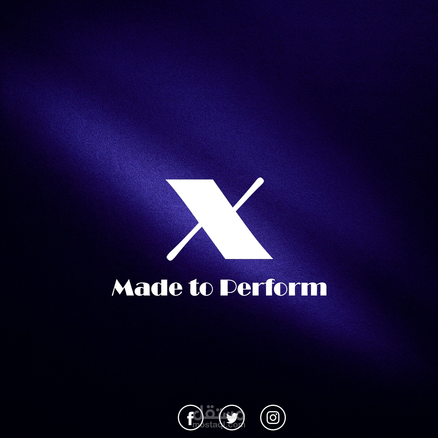 تصاميم سوشيال ميديا لبراند ملابس رياضية "X"