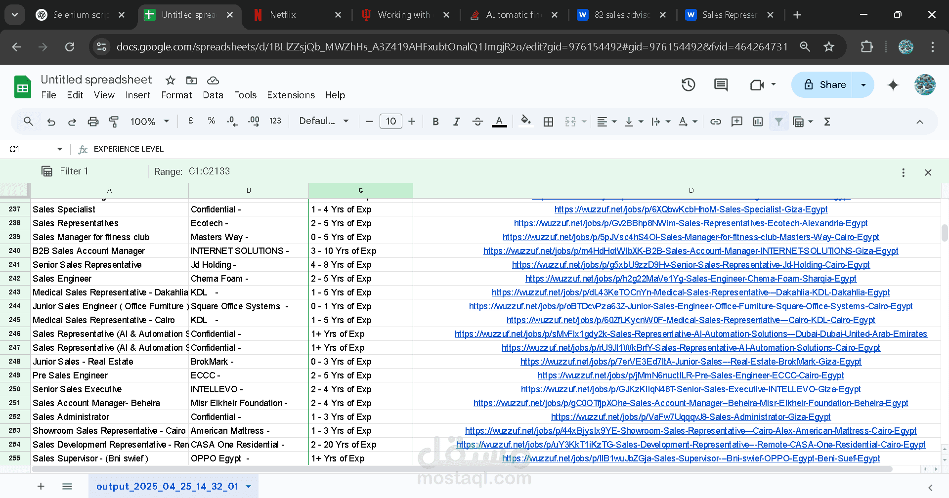 Job Offers Web Scraper