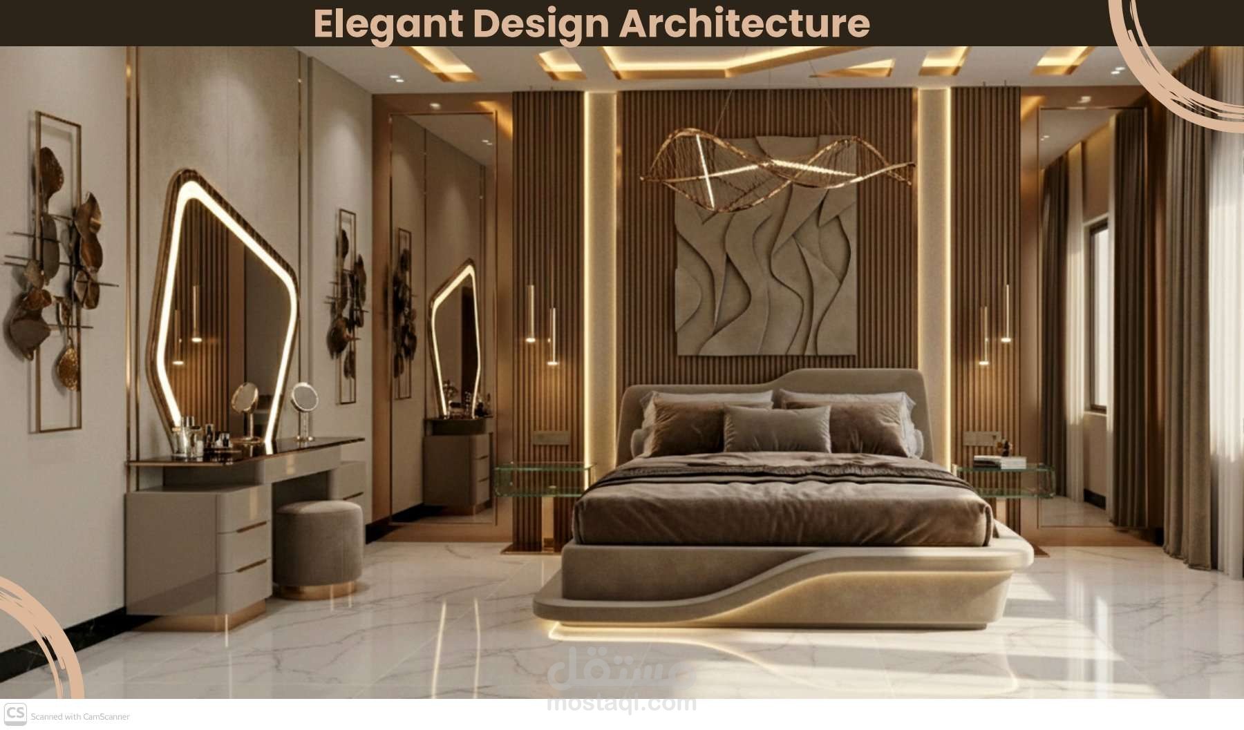 Luxury residential interior design _ master bedroom