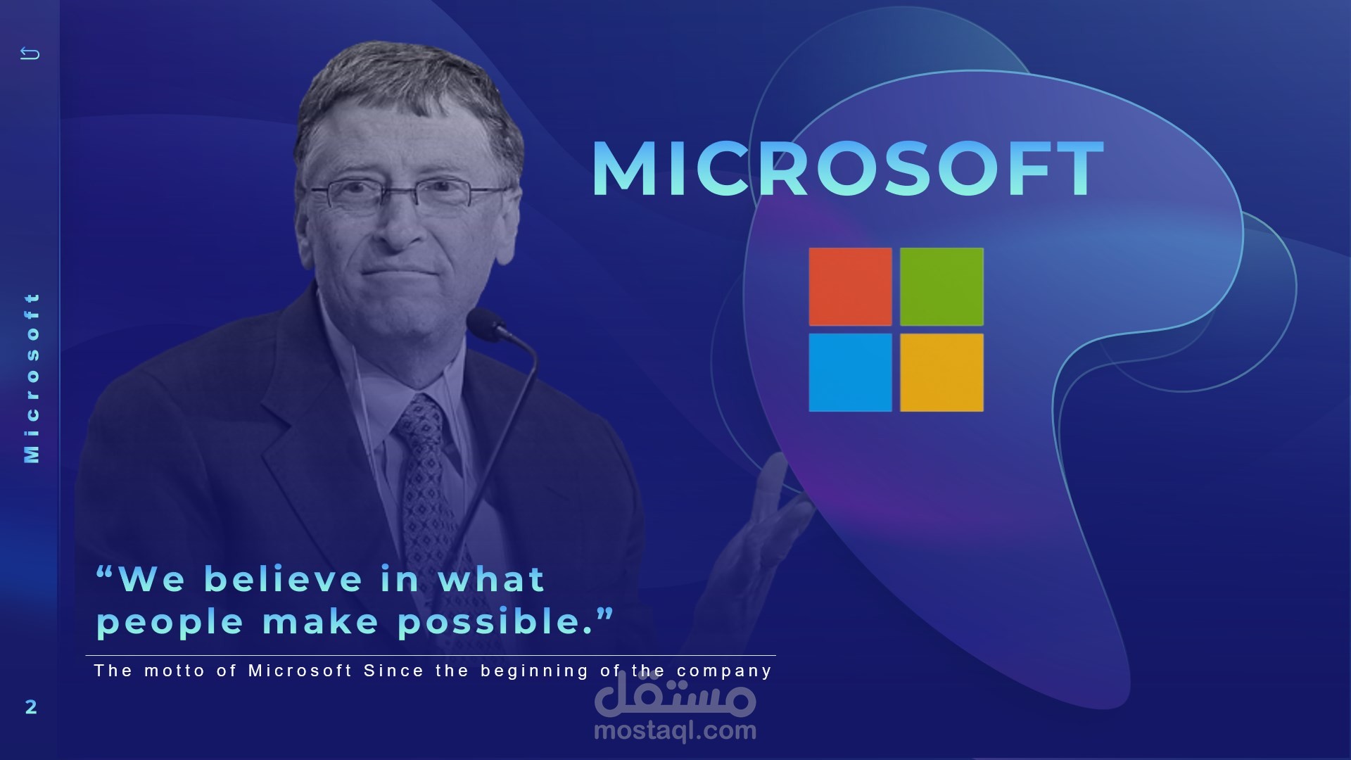 الملف التعريفي للشركة — Microsoft — عرض PowerPoint