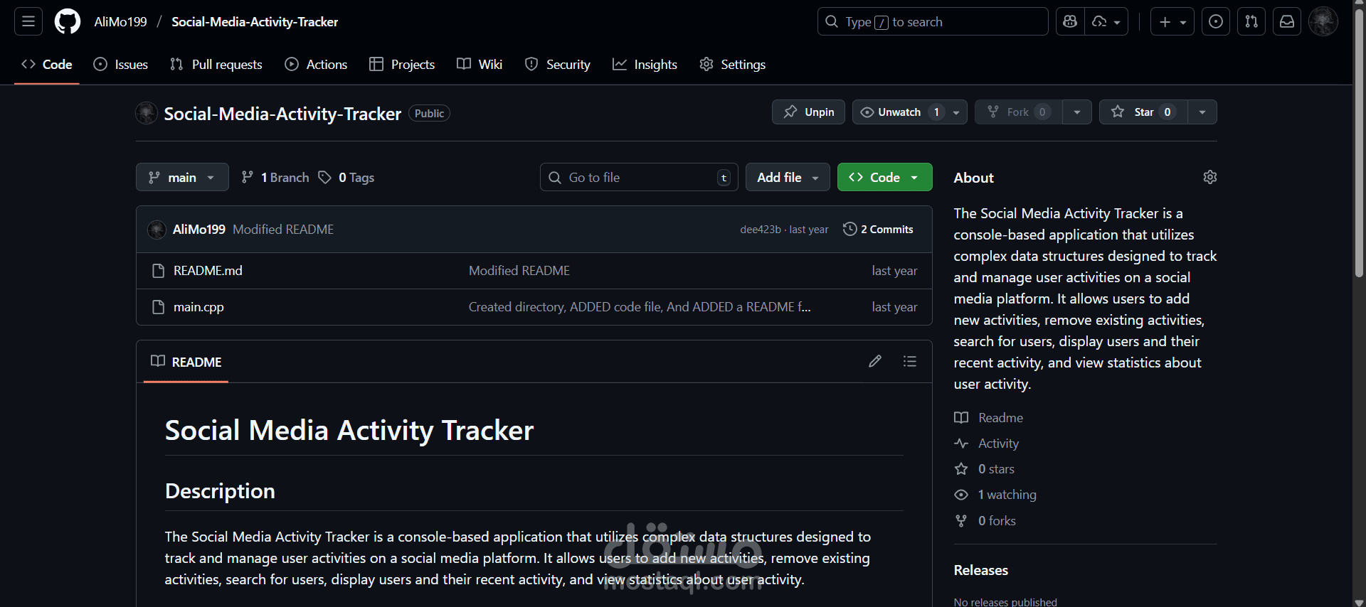 Social Media Activity Tracker