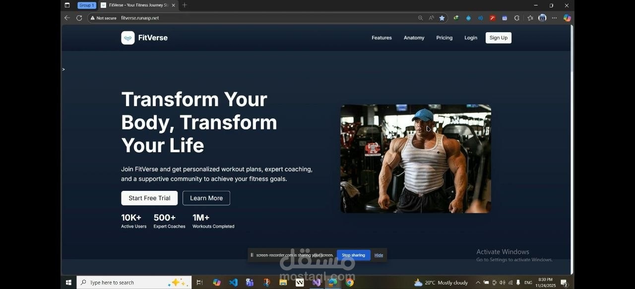 FitVerse - Gym Management System
