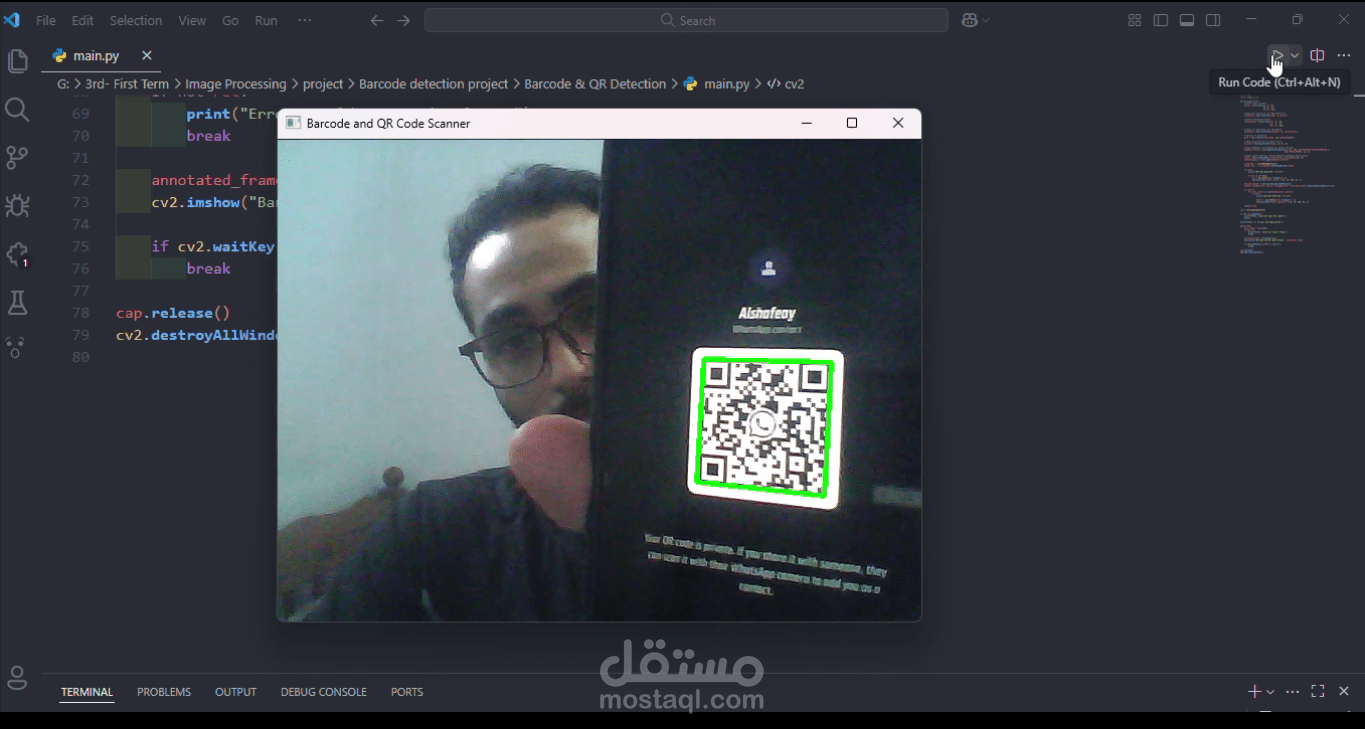 Qr and Barcode detection