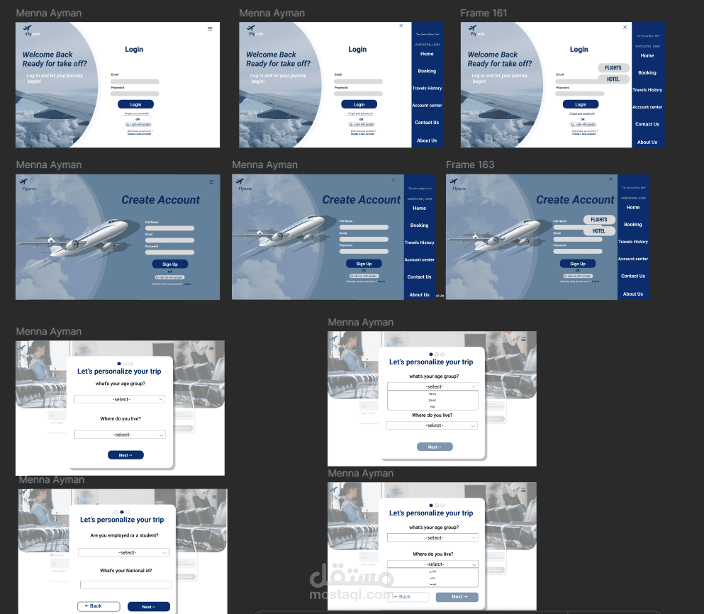 ui/ux for airport web site
