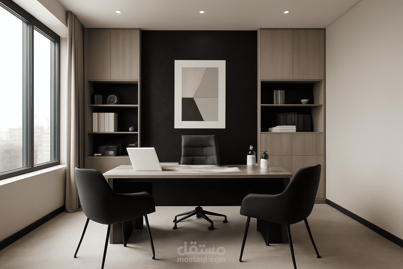 تصميم ديكور داخلي لمكتب حديث مع لمسات عصرية