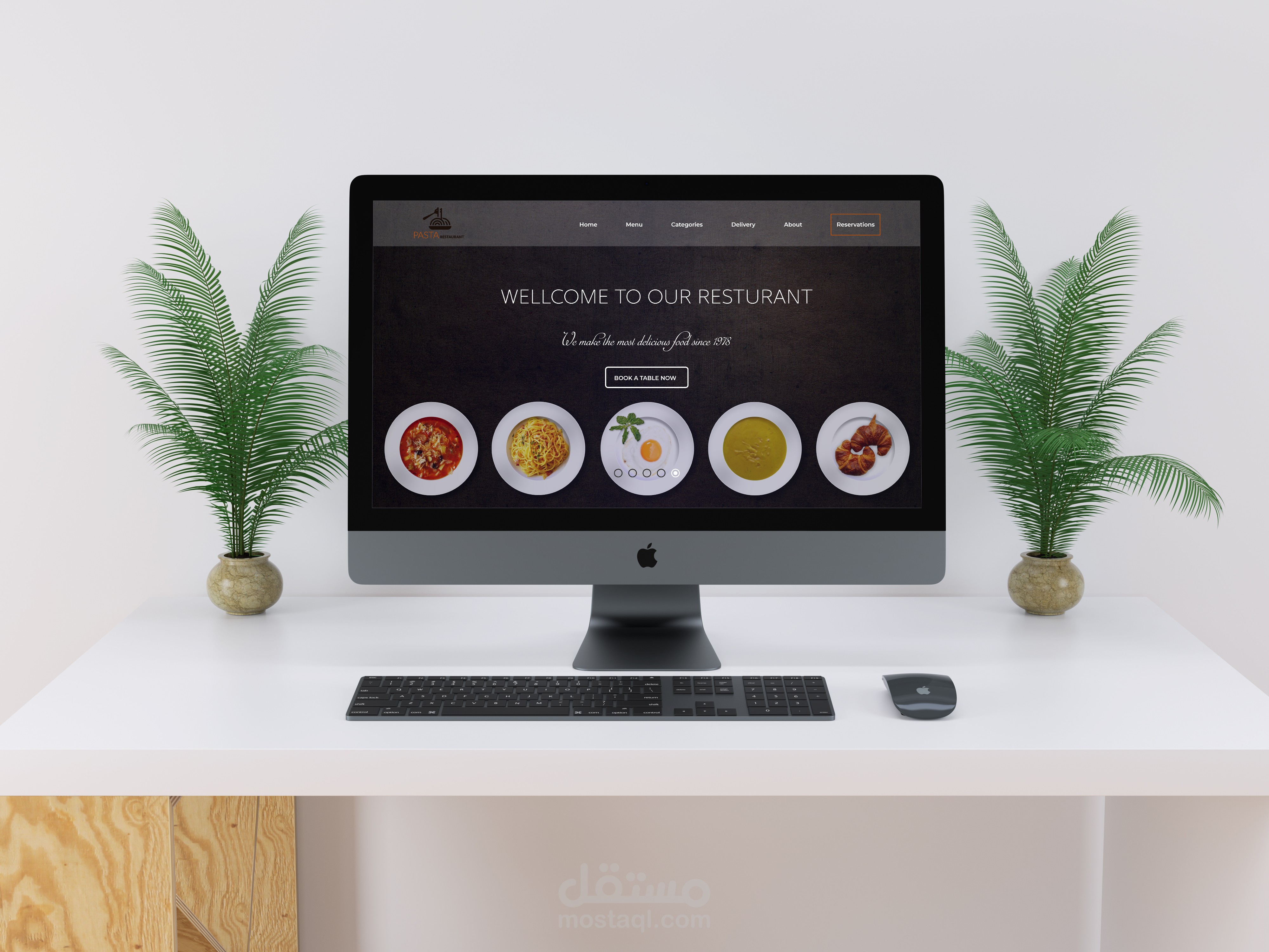 تصميم موقع - Pasta Restaurant