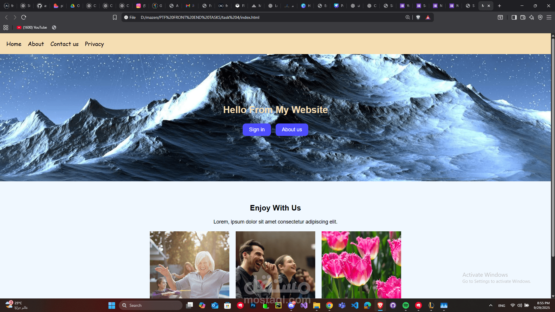 homepage tutorial
