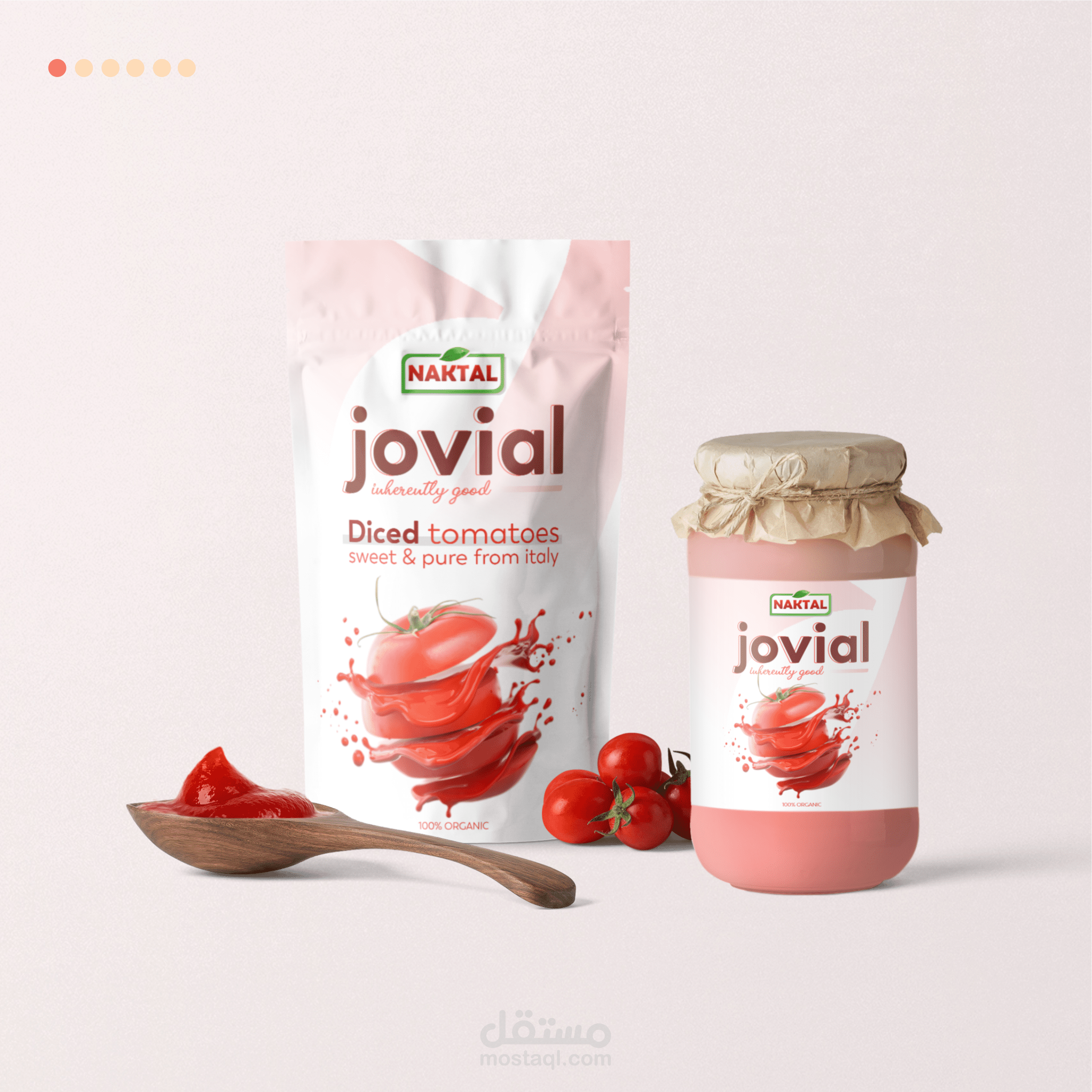 تصميم استيكر صلصة الطماطم