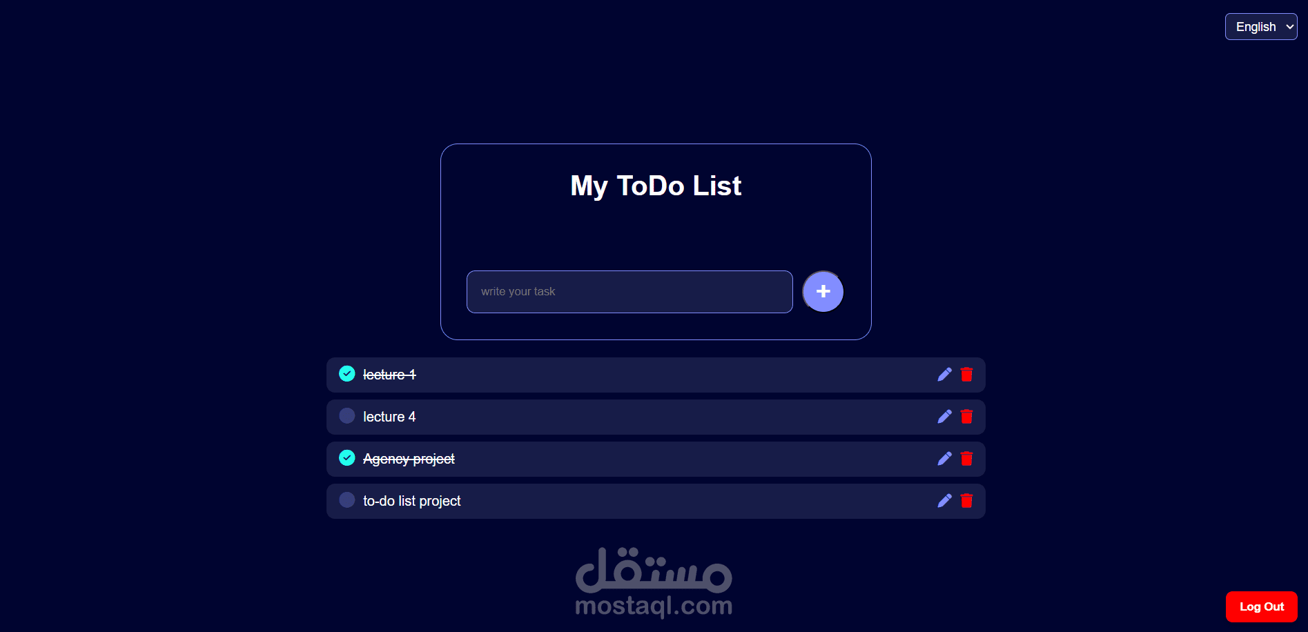 إنشاء واجهة To-Do List تفاعلية باستخدام HTML, CSS, وJavaScri