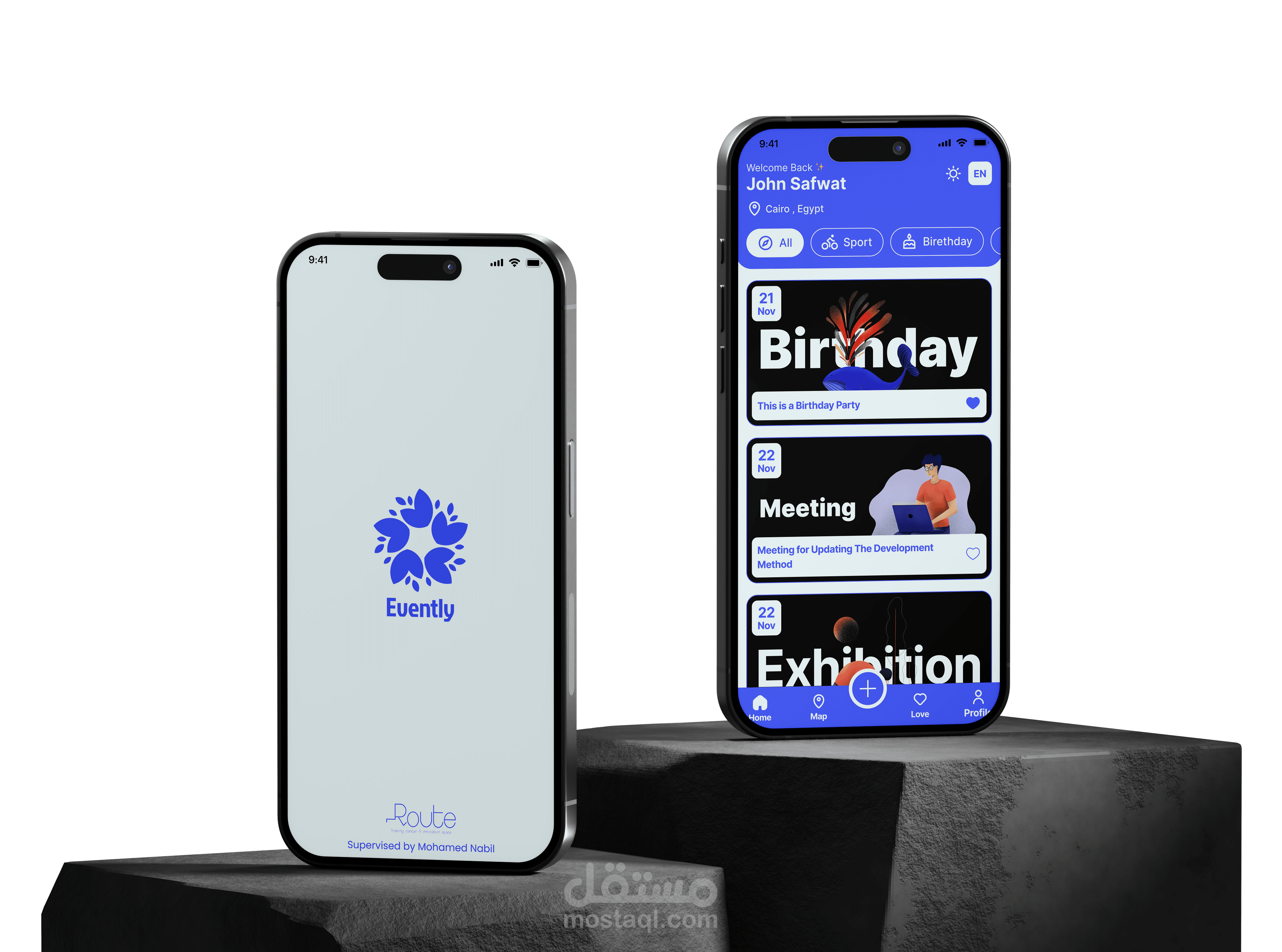 تطوير تطبيق إدارة الفعاليات Evently باستخدام Flutter