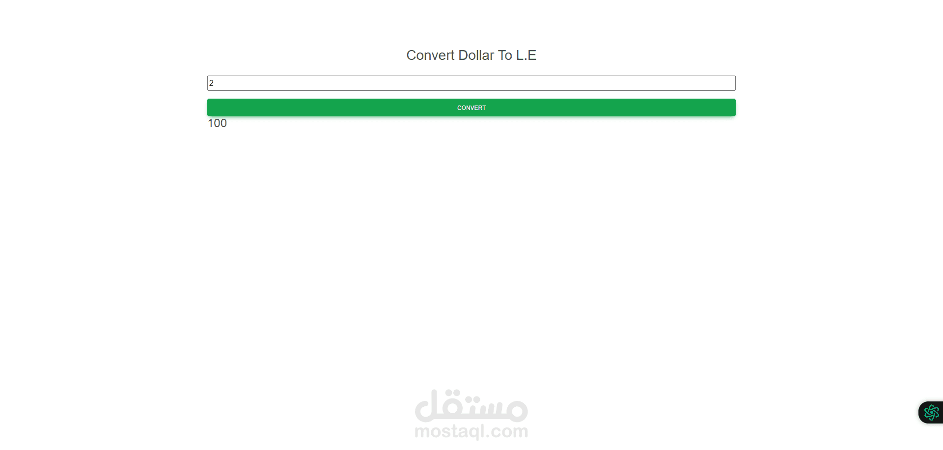 Website to convert dollar to L.E