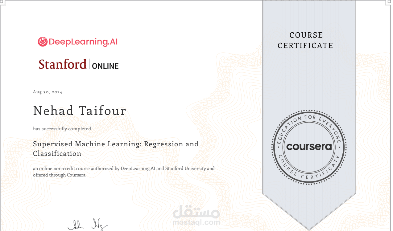 Supervised Machine Learning: Regression and Classification