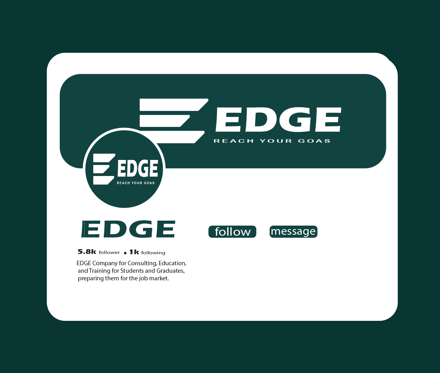 تصميم شعار احترافي لمشروع "EDGE" – تميز، بساطة، ووضوح بصري