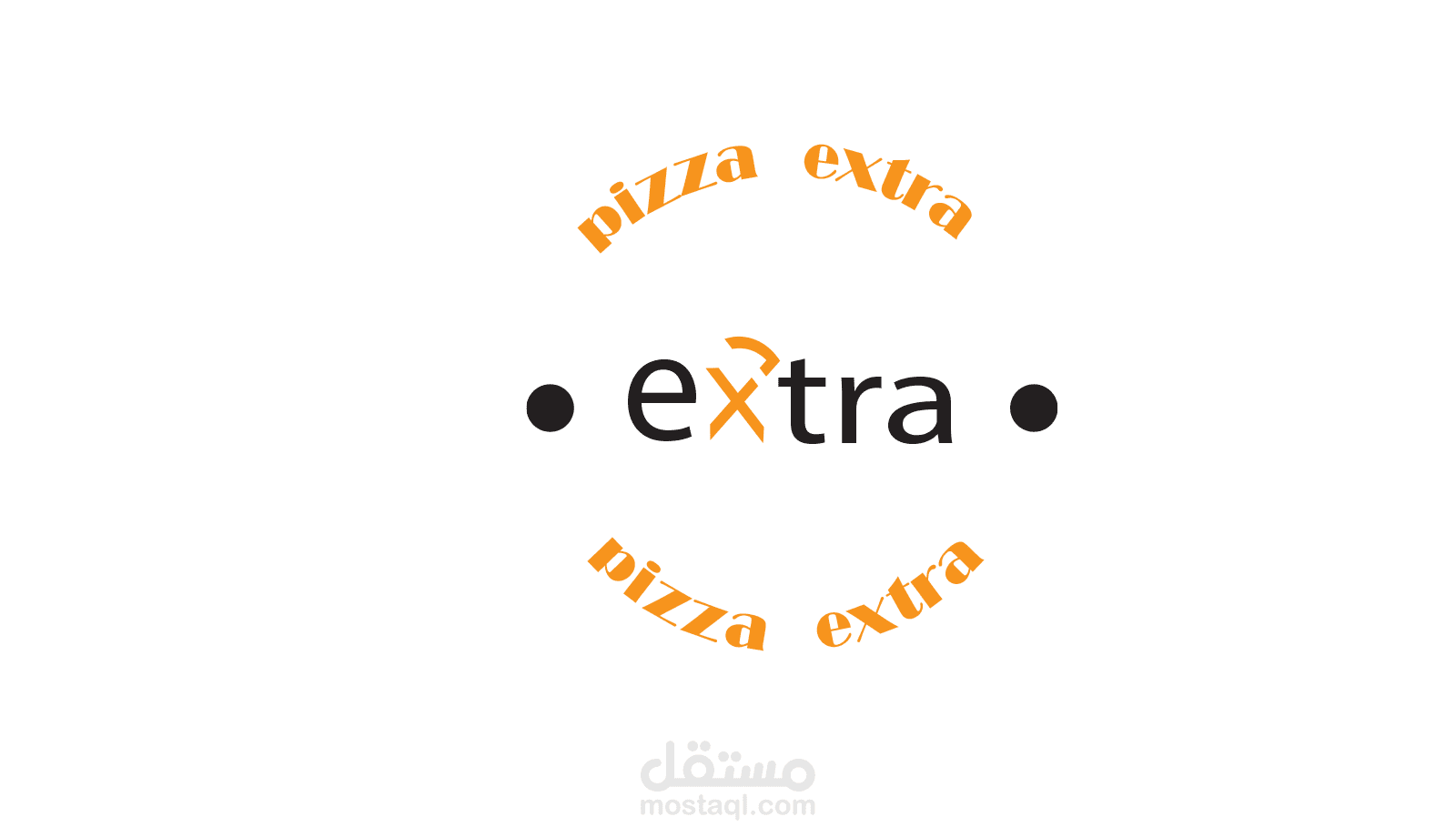 تصميم شعار مطعم بيتزا "Pizza Extra" – لمسة عصرية بنكهة لونية جذابة