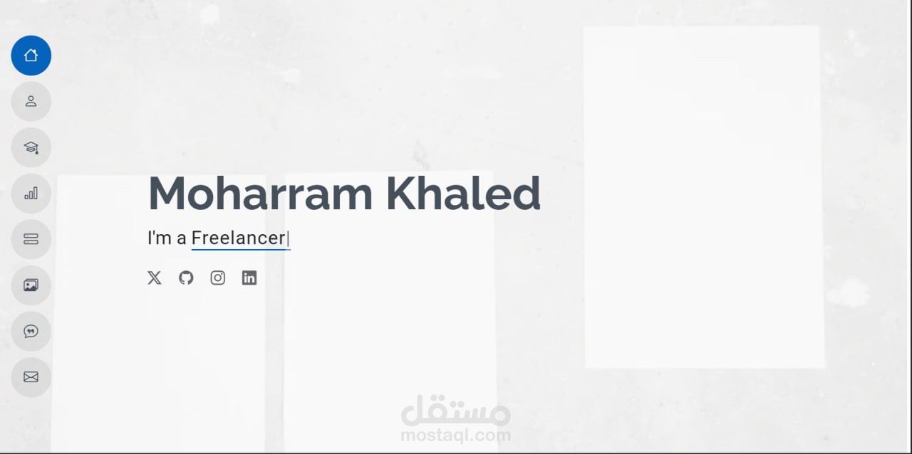 تصميم وتطوير موقع Portfolio شخصي احترافي باستخدام HTML, CSS, JavaScript و Bootstrap