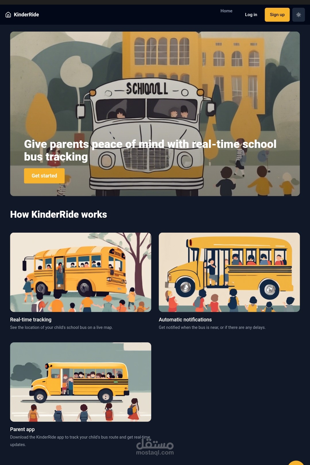 KindeRide: Bus Tracking System Website