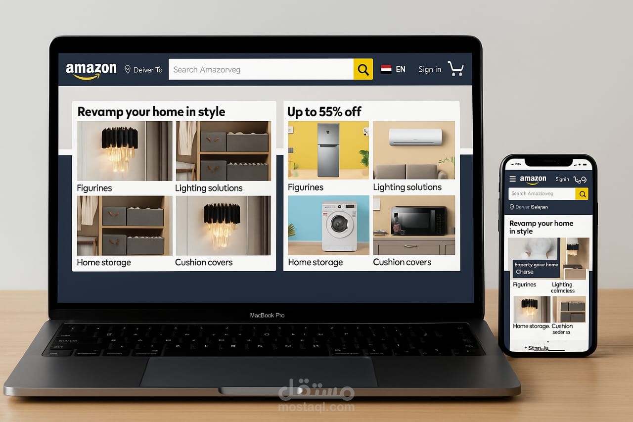 Amazon E-Commerce – منصة تسوّق إلكتروني متكاملة شبيهة بأمازون