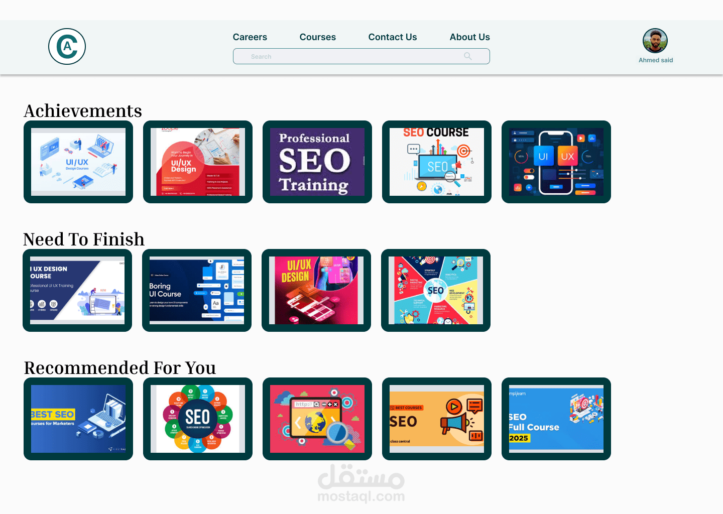 تصميم موقع الكتروني للتعلم عن بعد