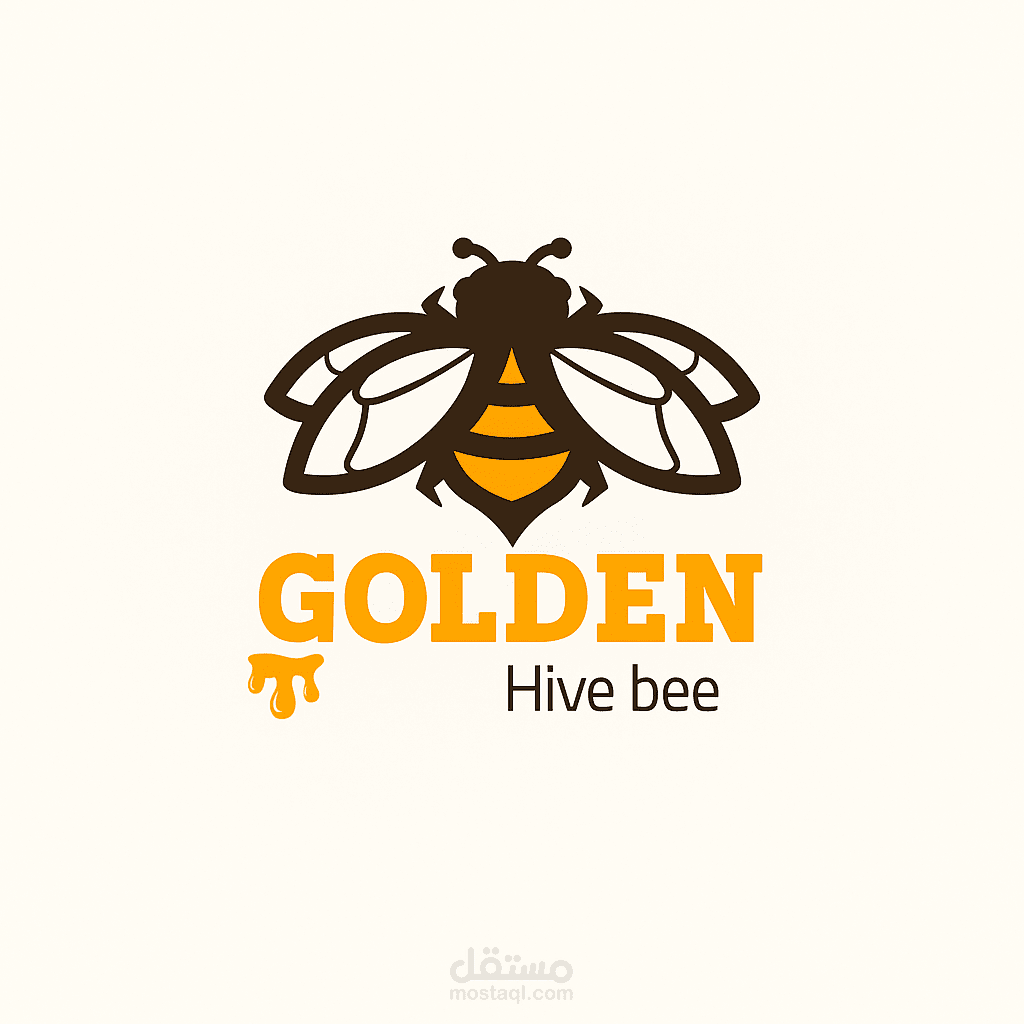 Golden Hive Bee Logo