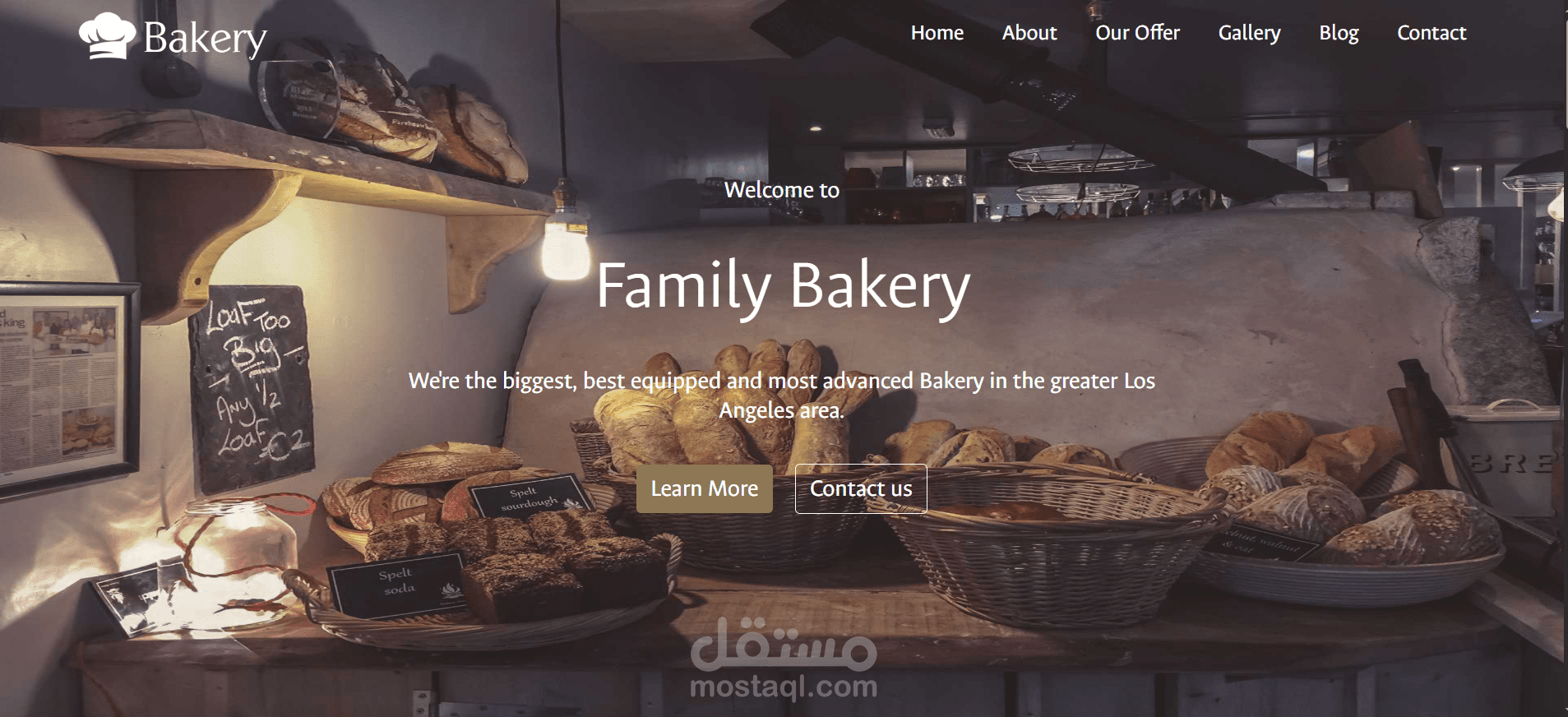 موقع واجهة لمحل مخبوزات باستخدام HTML وCSS