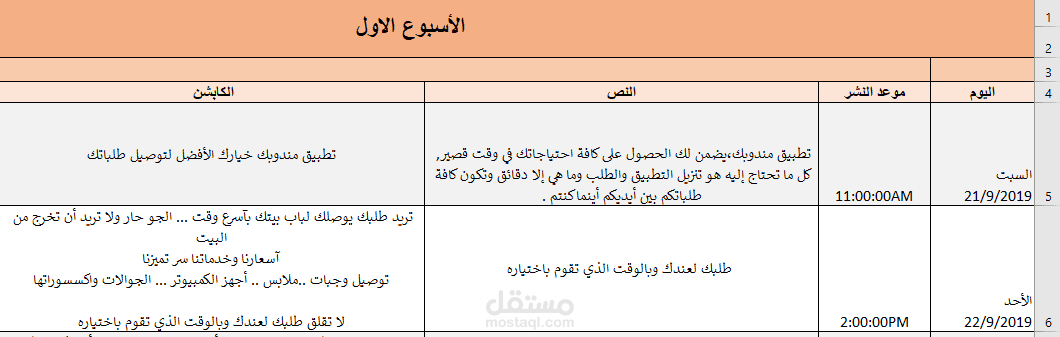 كتابة محتوى سوشيال ميديا