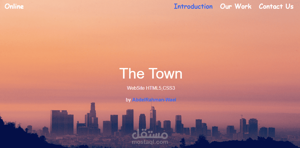 صفحة شخصية لعرض الأعمال