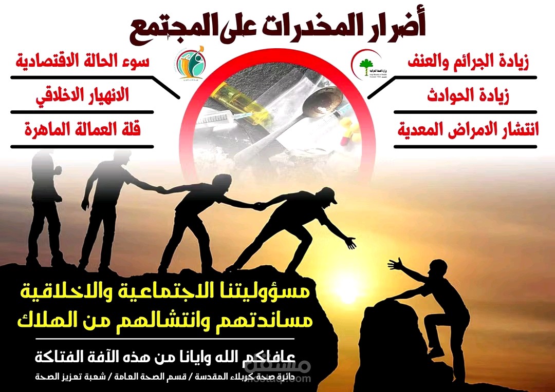 تصميم بوستر عن الحماية من المخدرات