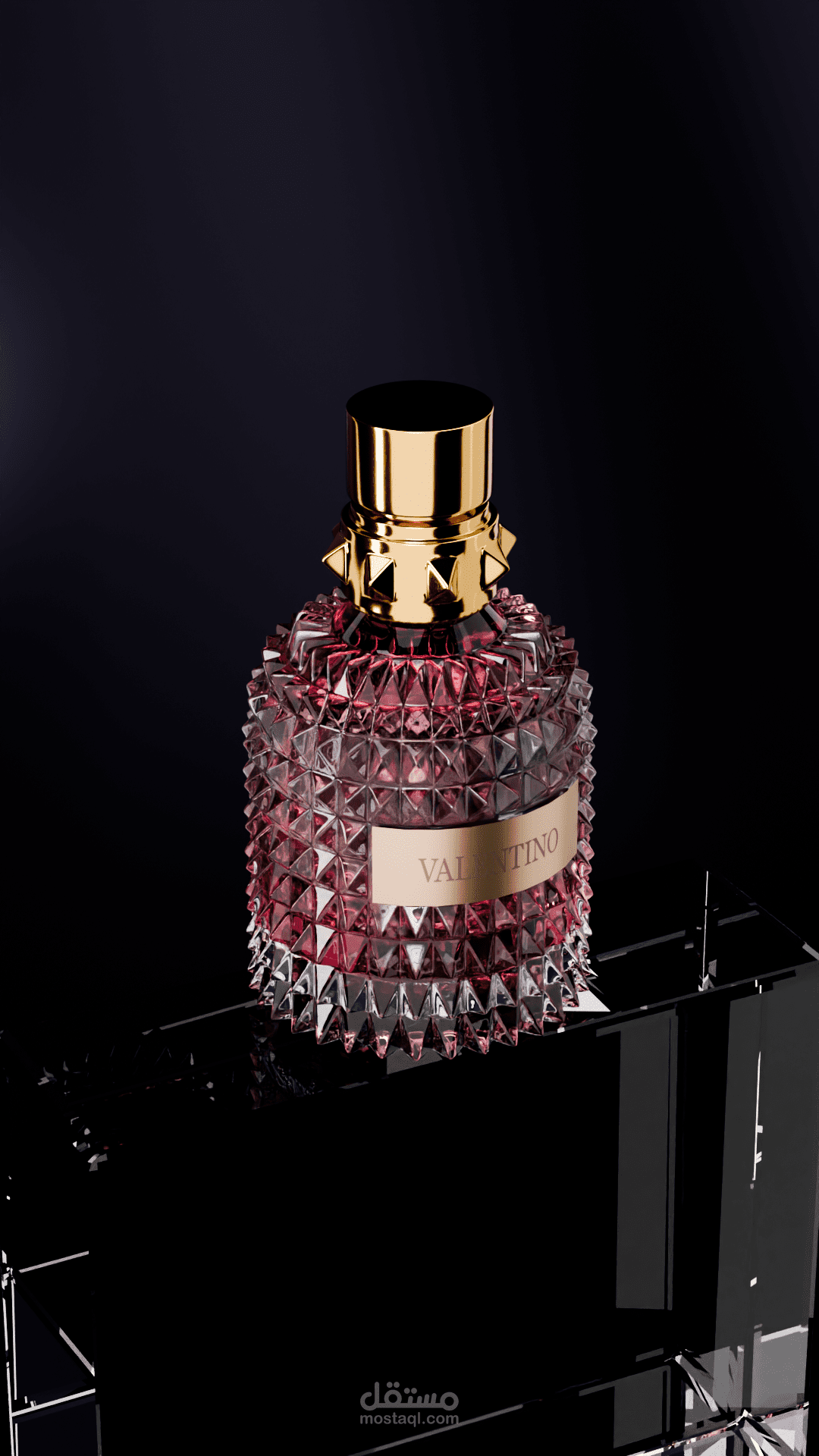 perfume model 3d design for advertising and social media posts made in blender 4.0