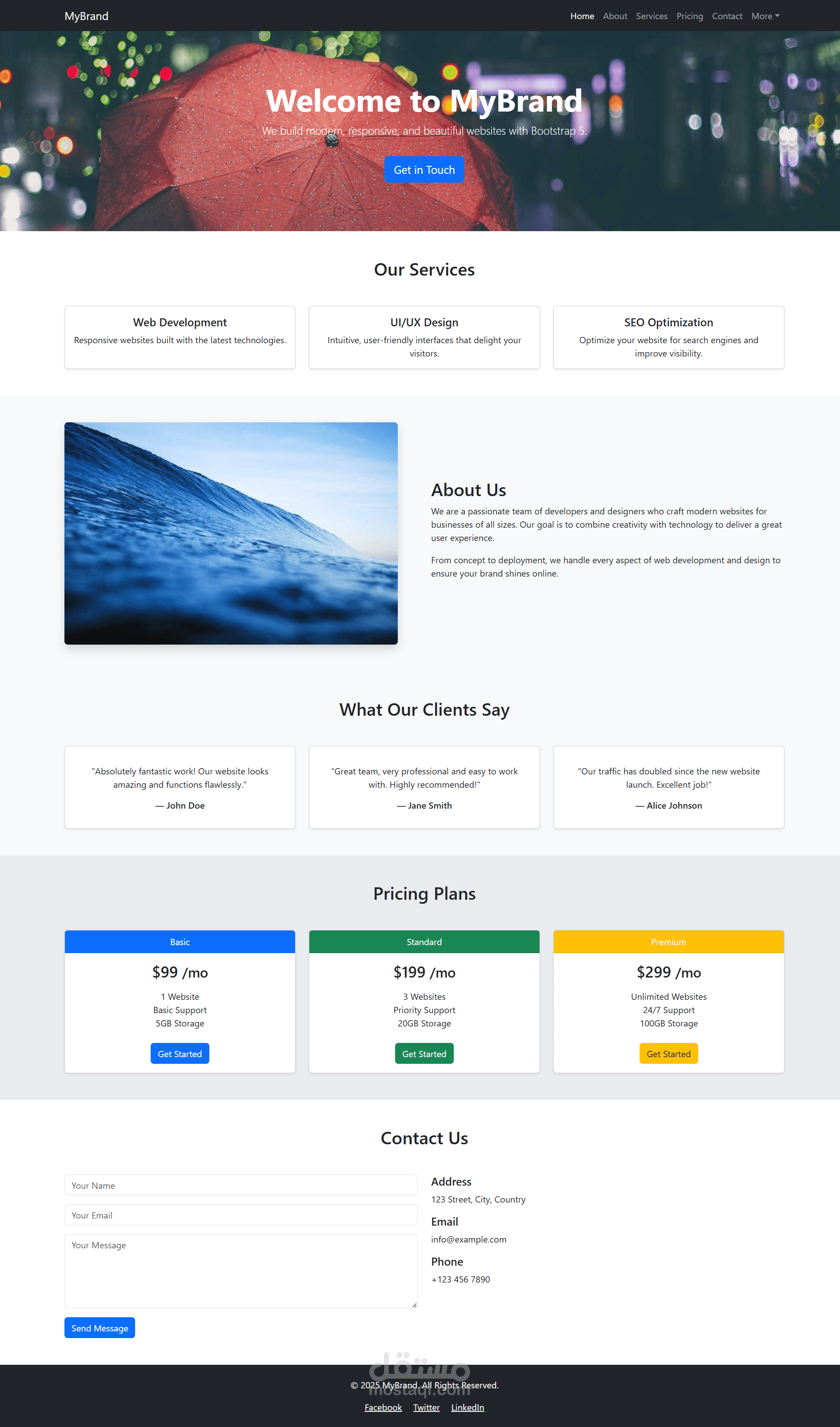 MyBrand Bootstrap Template