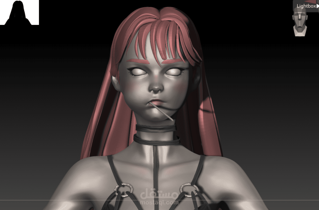 تصميم ونحت شخصية ثلاثية الأبعاد (3D Character Sculpt) تم تنفيذها باستخدام برنامج ZBrush.