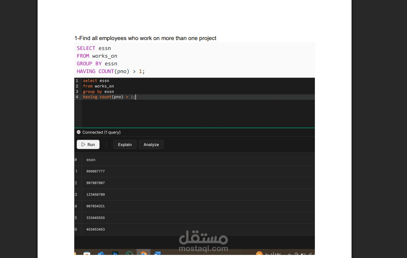 Grouping and Aggregation SQL
