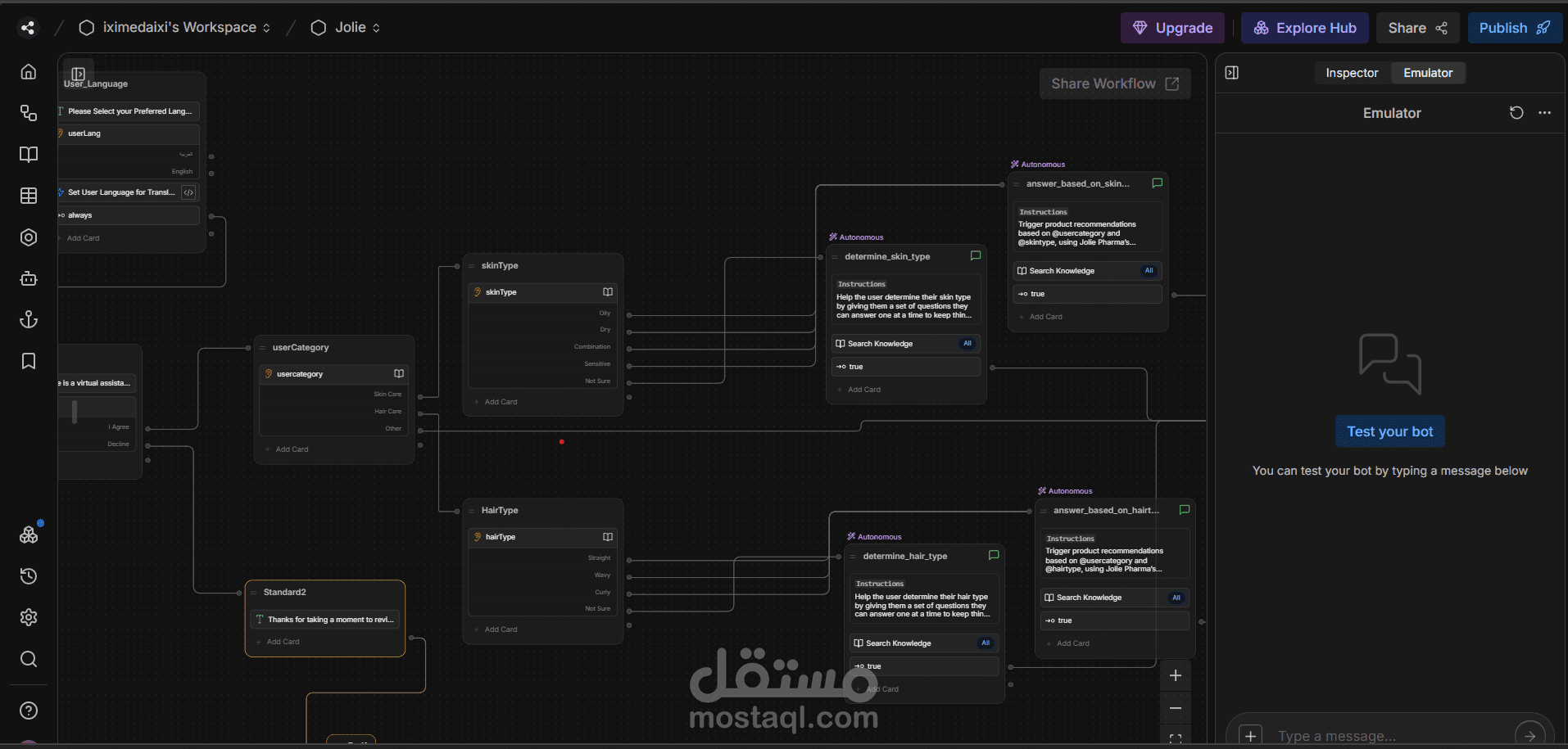 Ai Chat Bot using LLM And Botpress and langchain