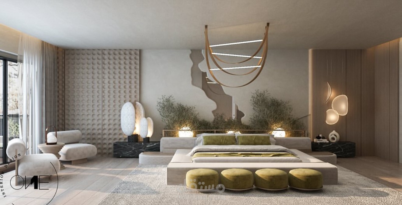 modern master bedroom