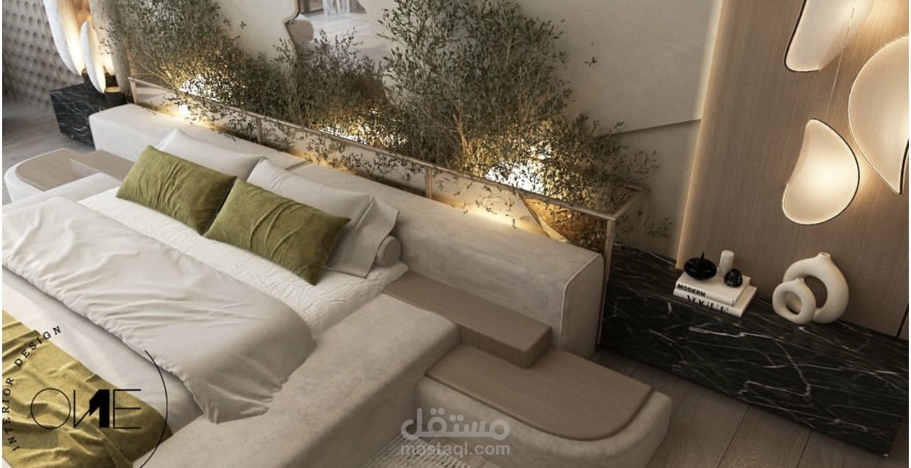 modern master bedroom