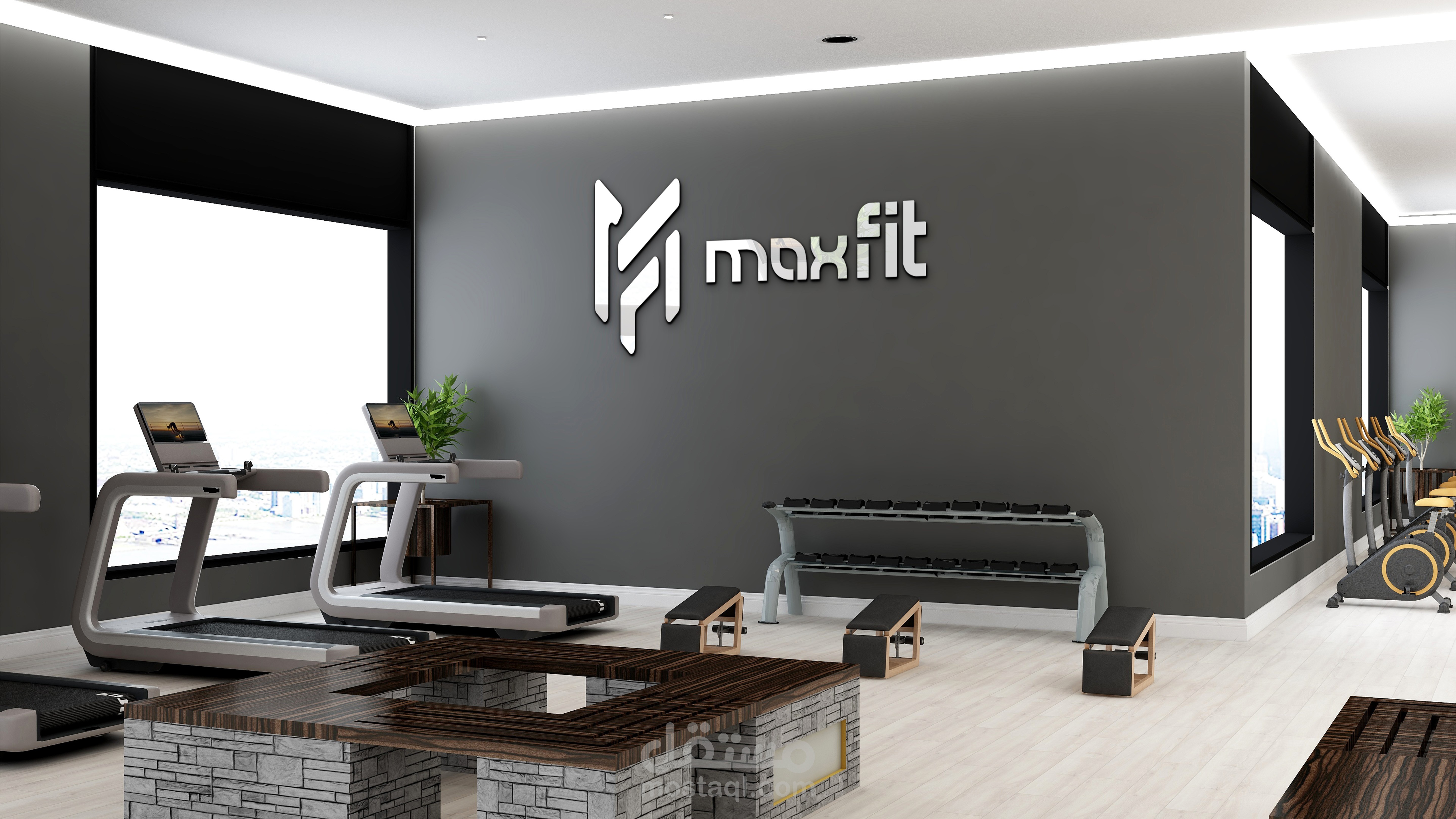 تصميم هوية تجارية لنادي ماكس فيت الرياضي